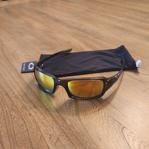 Oakley Fives Squared Grey Smoke with Fire Lenses